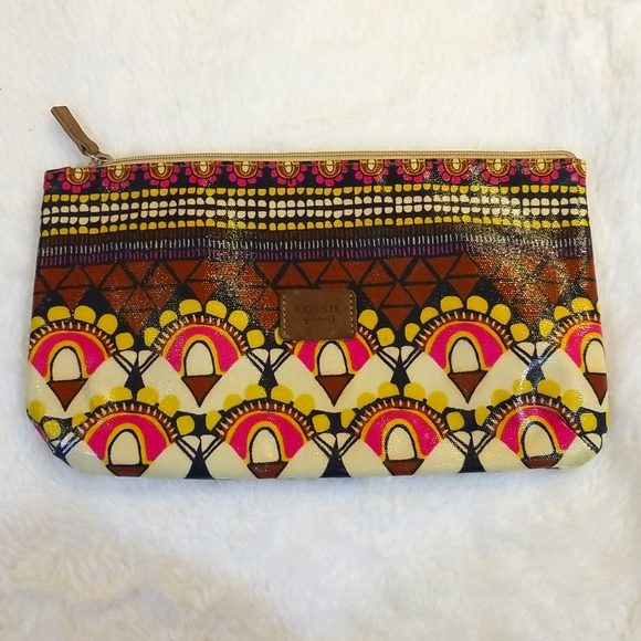 FOSSIL KEY-PER Zipper Cosmetics catch unicorn fossil bag - Picture 1 of 4